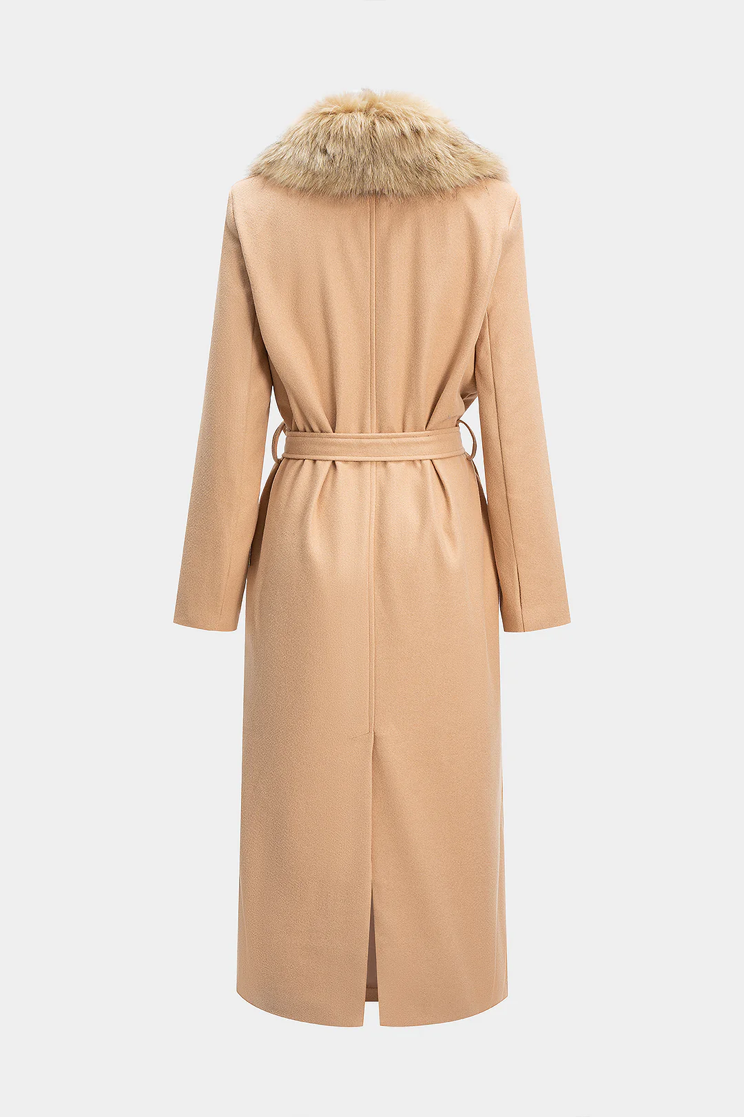 Woolen Tie-Up Long Sleeve Coat - Weenar