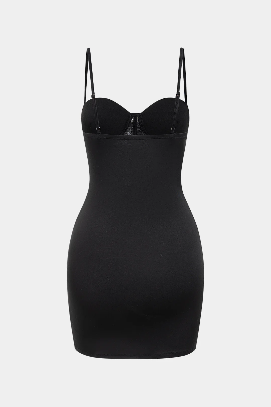 Chiffon Patchwork Lace Corset Asymmetrical Ruched Sleeveless Mini Dress - Weenar
