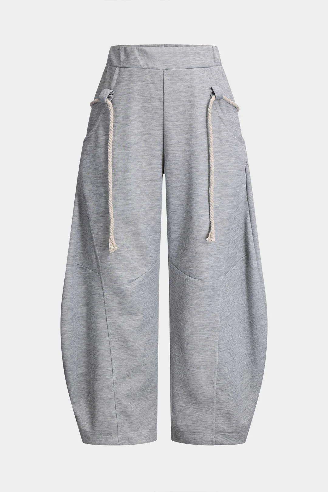 Drawstring Wide Leg Trousers - Weenar