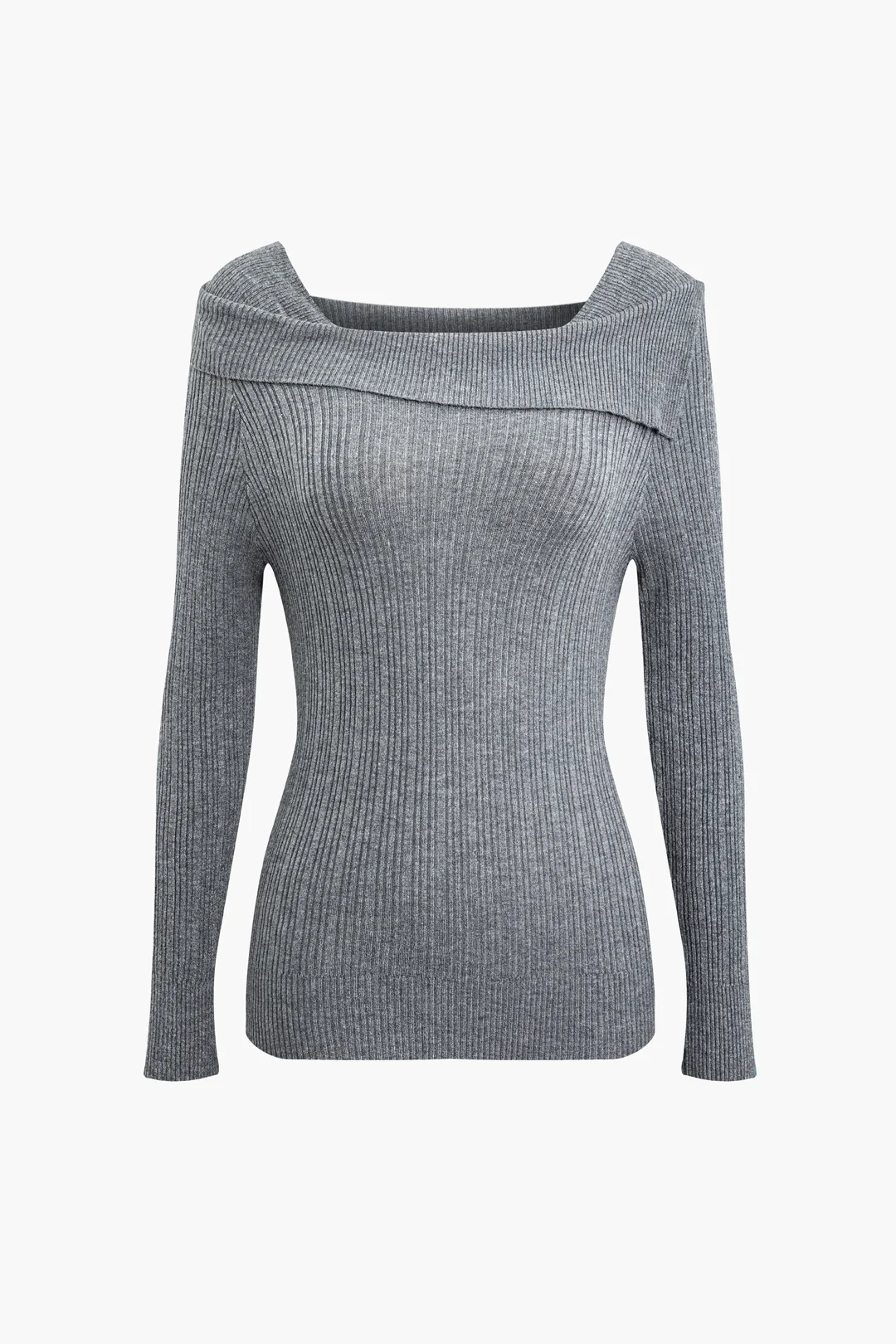 Asymmetrical Off-Shoulder Long-Sleeve Top - Weenar