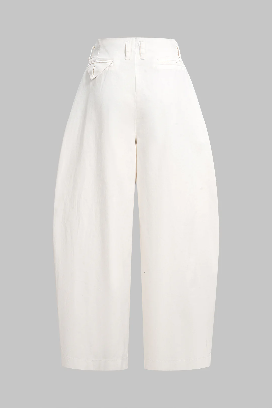 Button High Waist Wide Leg Pants - Weenar