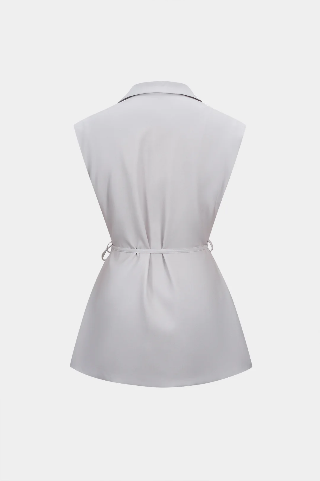 V-Neck Tie-Up Pocket Vest - Weenar