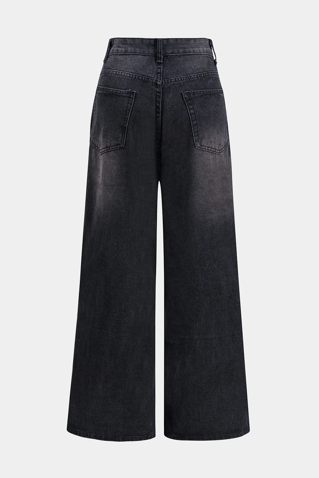 Denim Ripped Wide Leg Jeans - Weenar