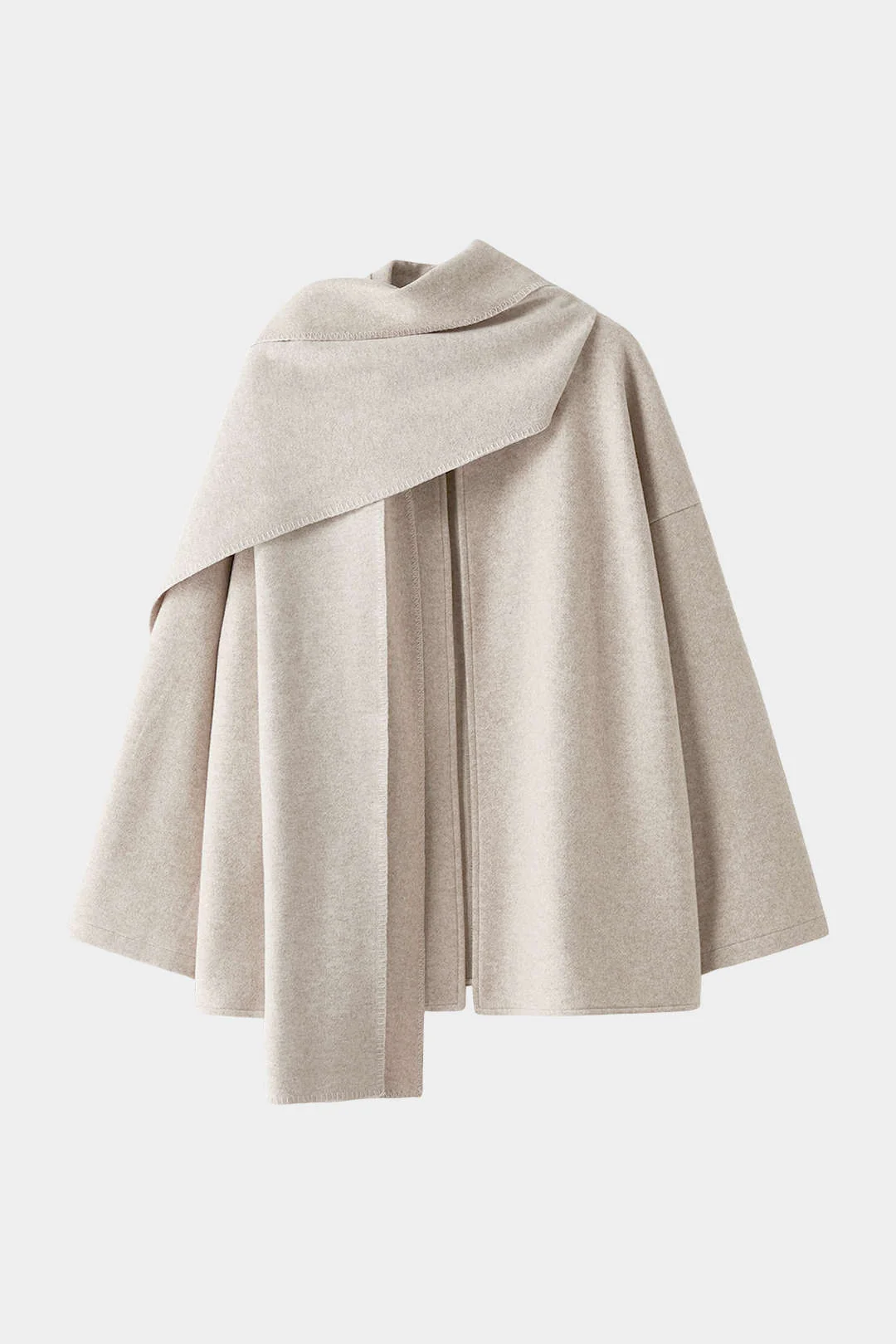 Woolen Solid Wrap Jacket - Weenar