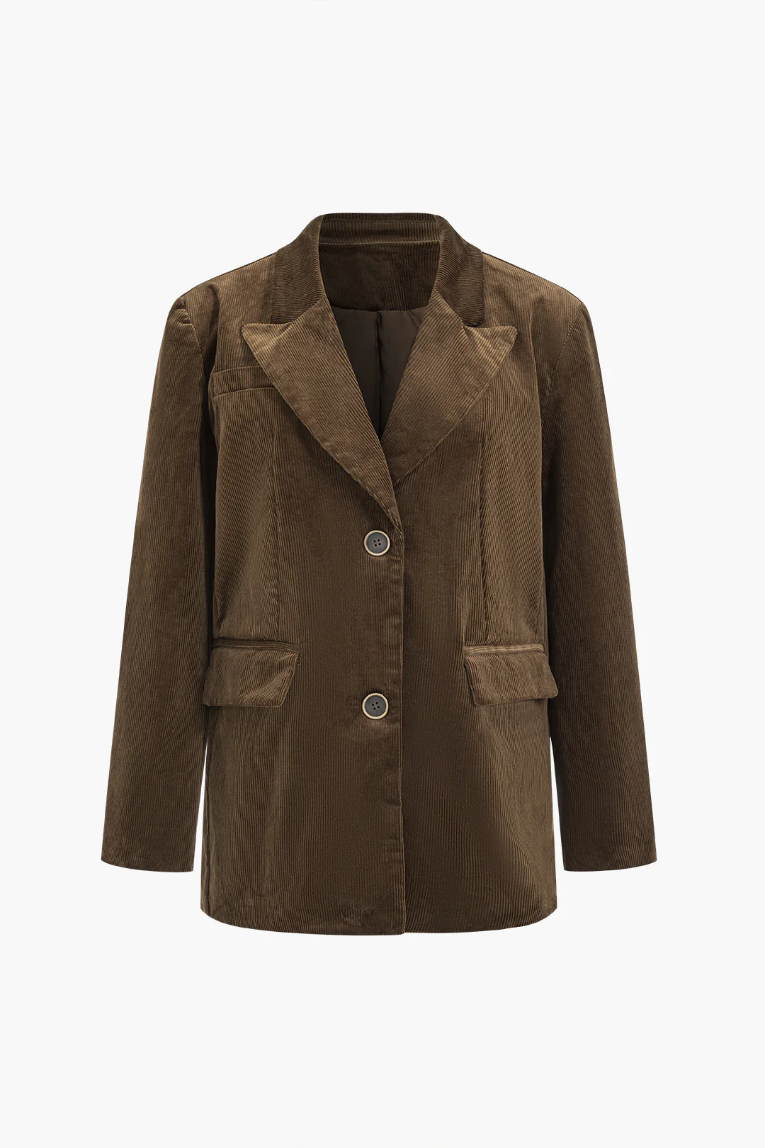 Corduroy Button Pocket Blazer - Weenar