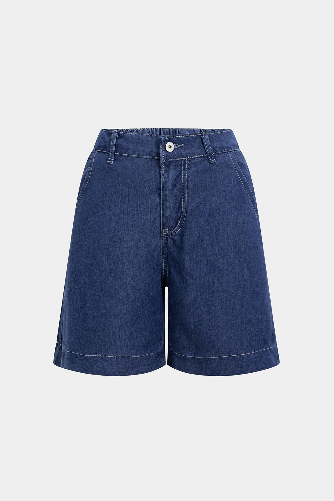 Denim High Waist Wide Leg Shorts - Weenar