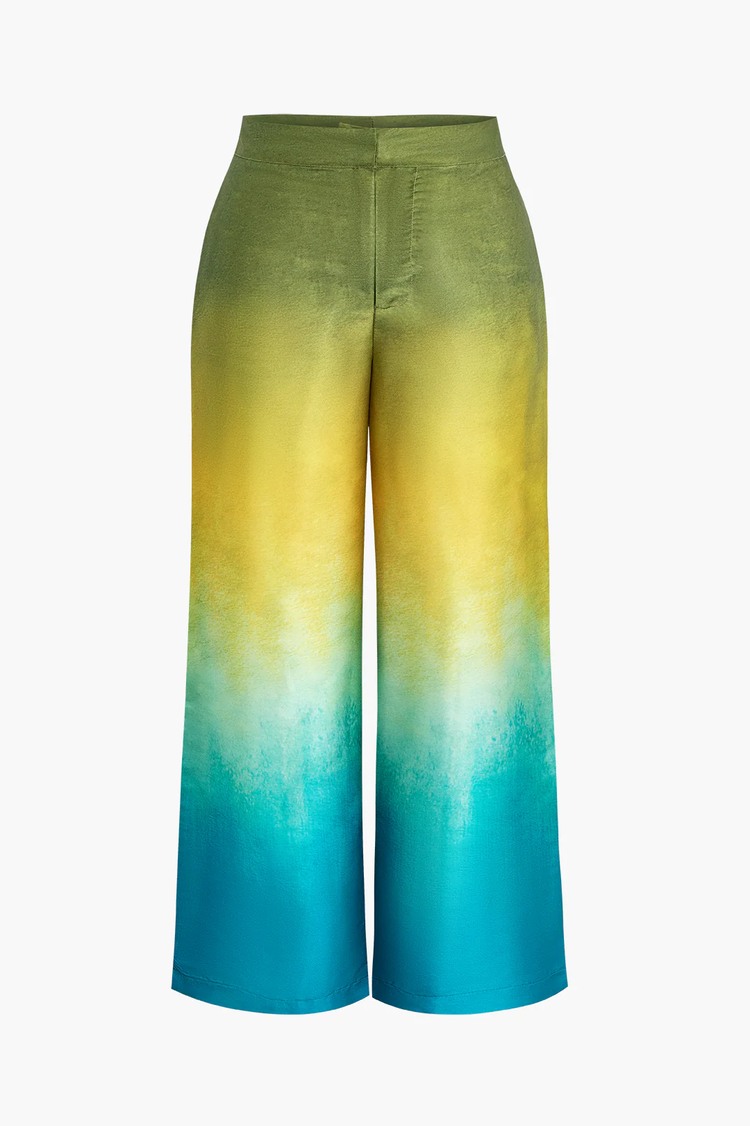 Plus Size Ombre Wide Leg Pants - Weenar