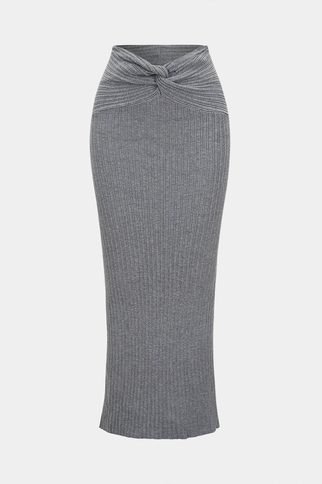 Knit Solid Twist Knot Skirt - Weenar