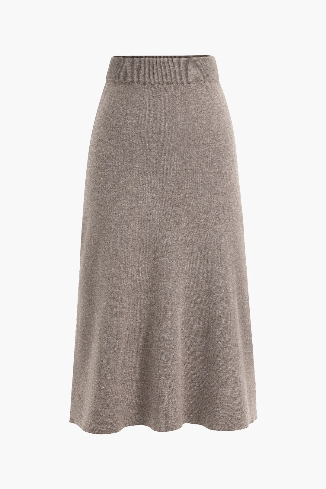 Solid Sweater Midi Skirt - Weenar