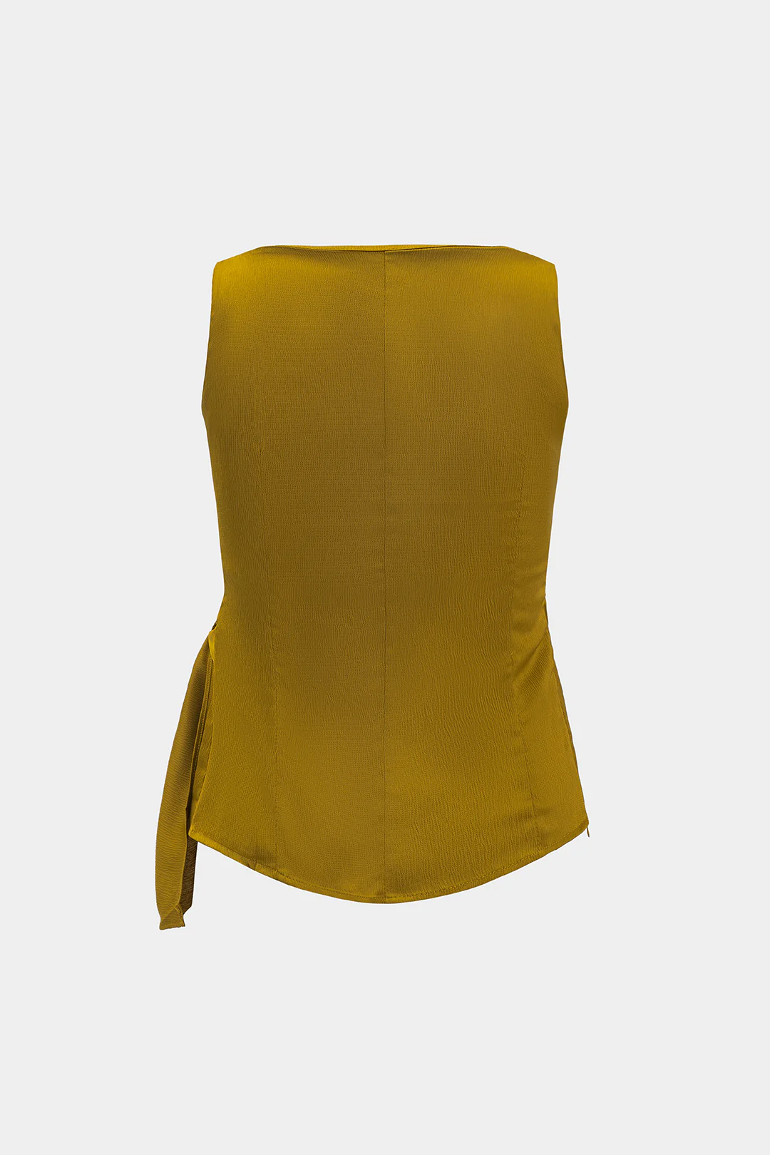 Satin Ruched Twist Knot Tank Top - Weenar