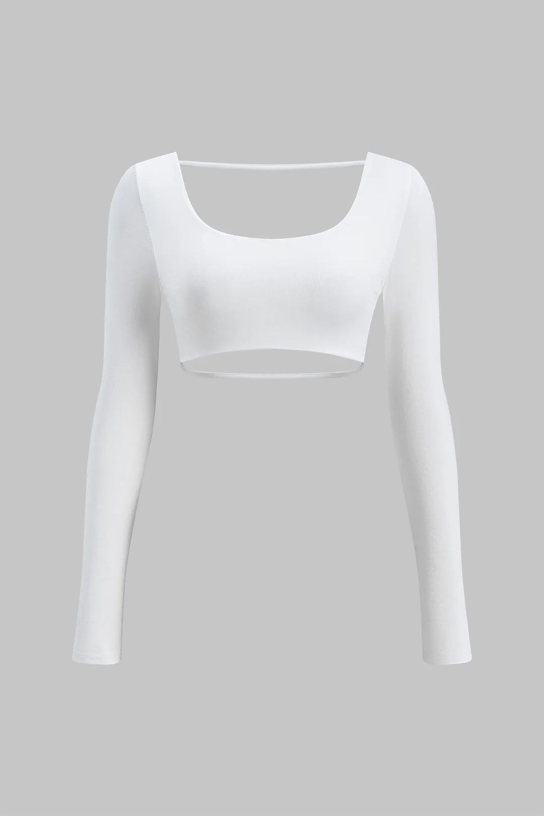 Cut Out Backless Long-Sleeve Top - Weenar
