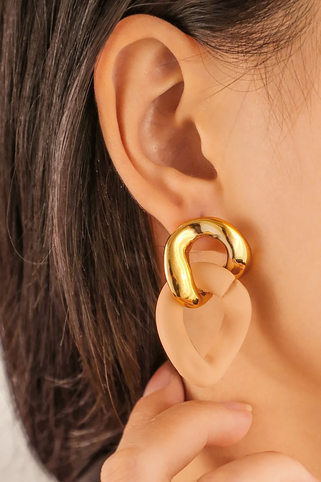 Metal Geometric Earrings - Weenar