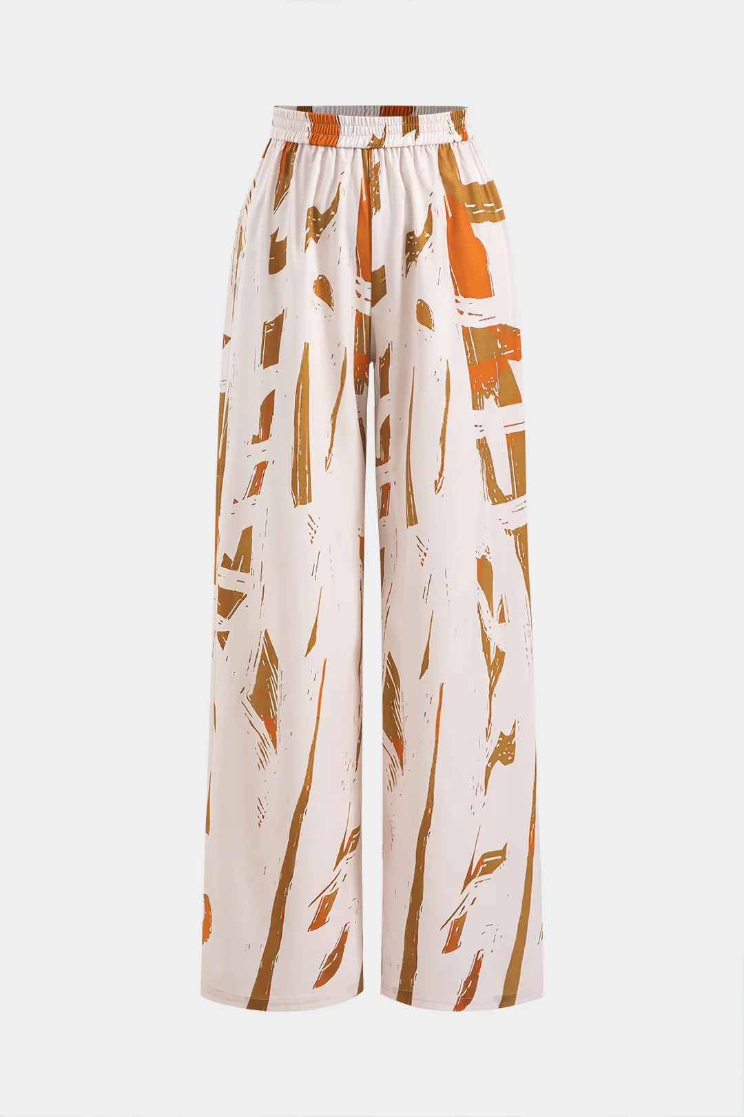 Abstract Print High Waist Trousers - Weenar
