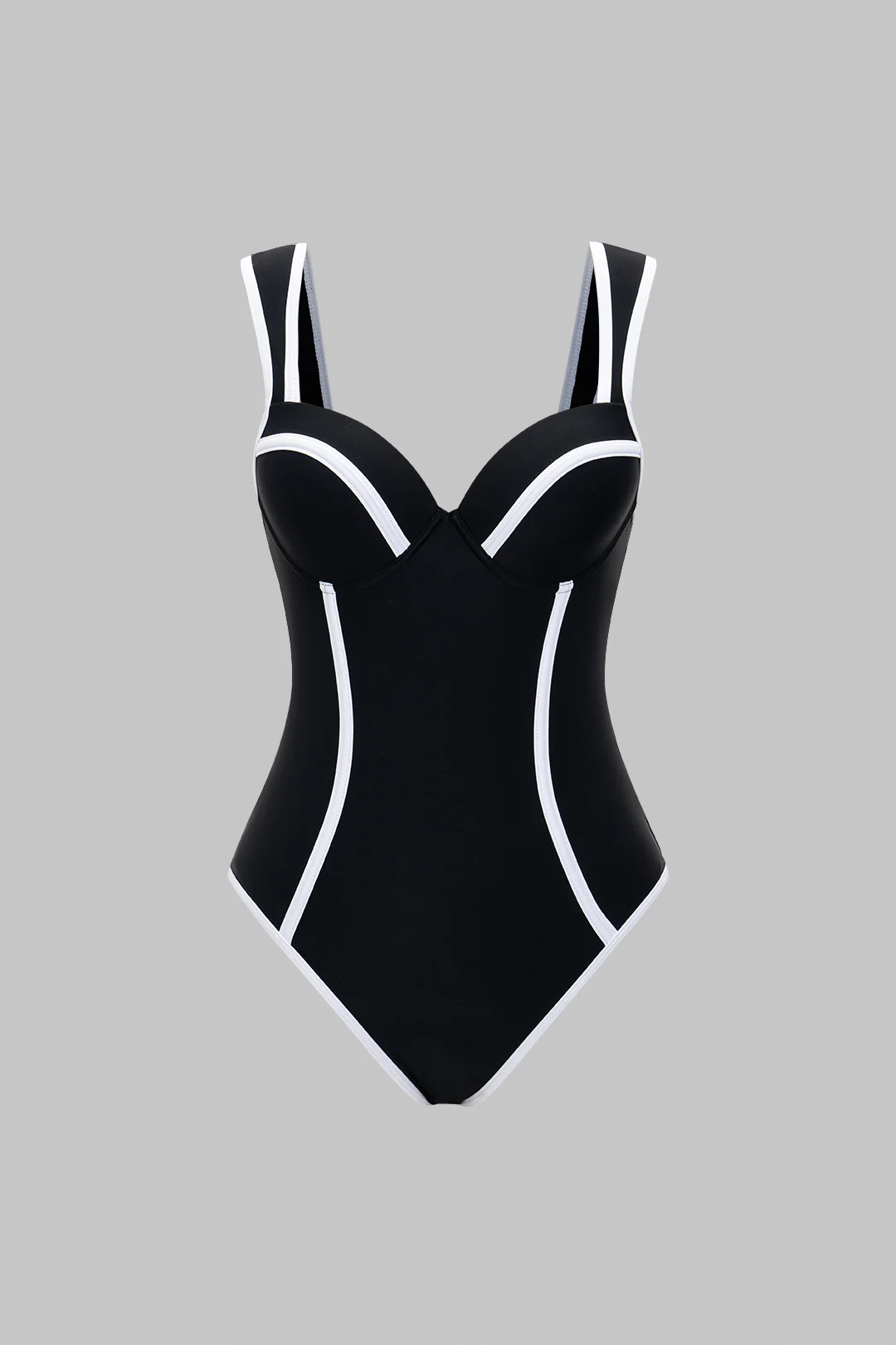 Contrast Sleeveless Swimsuit - Weenar