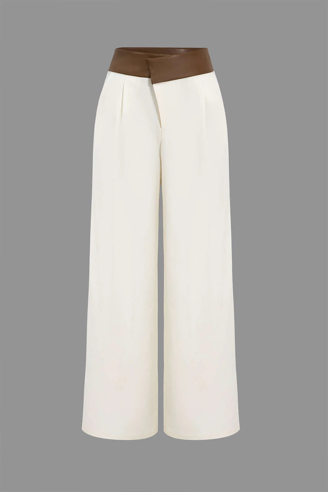 Faux Leather Patchwork Trousers - Weenar