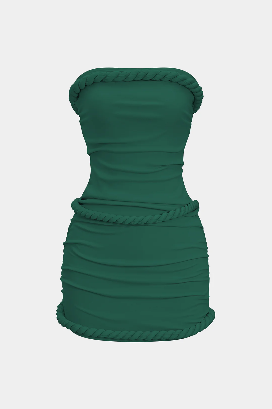 Twist Knot Strapless Sleeveless Mini Dress - Weenar