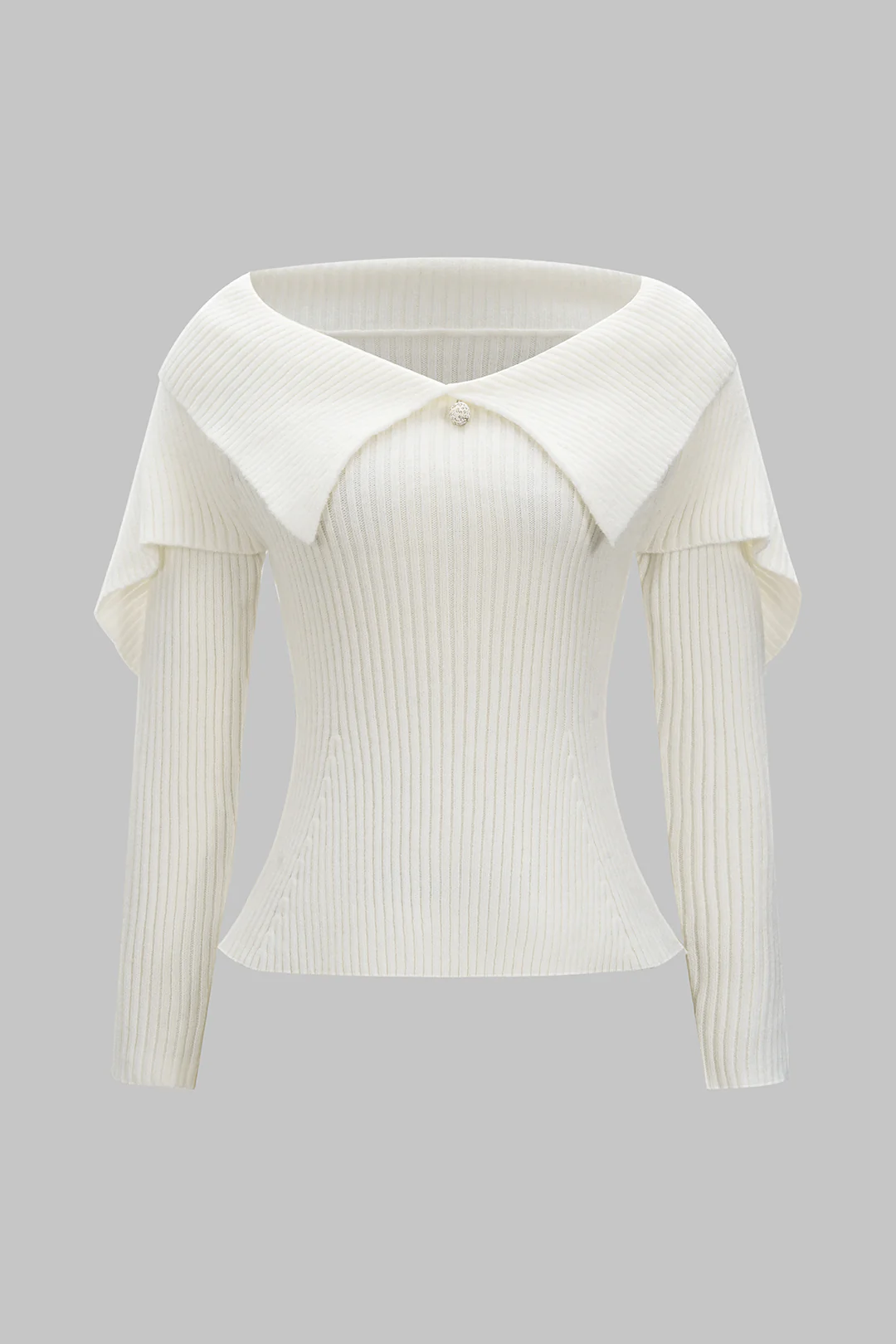 Knit Ribbed Long-Sleeve Top - Weenar