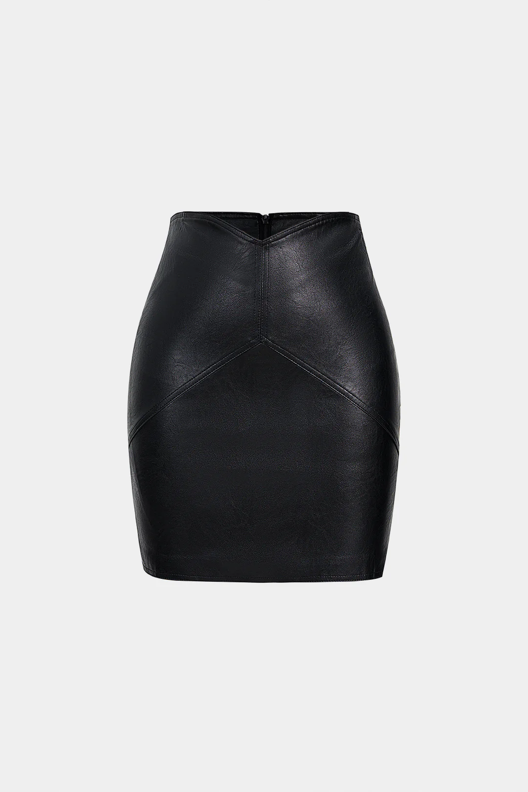 Faux Leather High Waist Skirt - Weenar