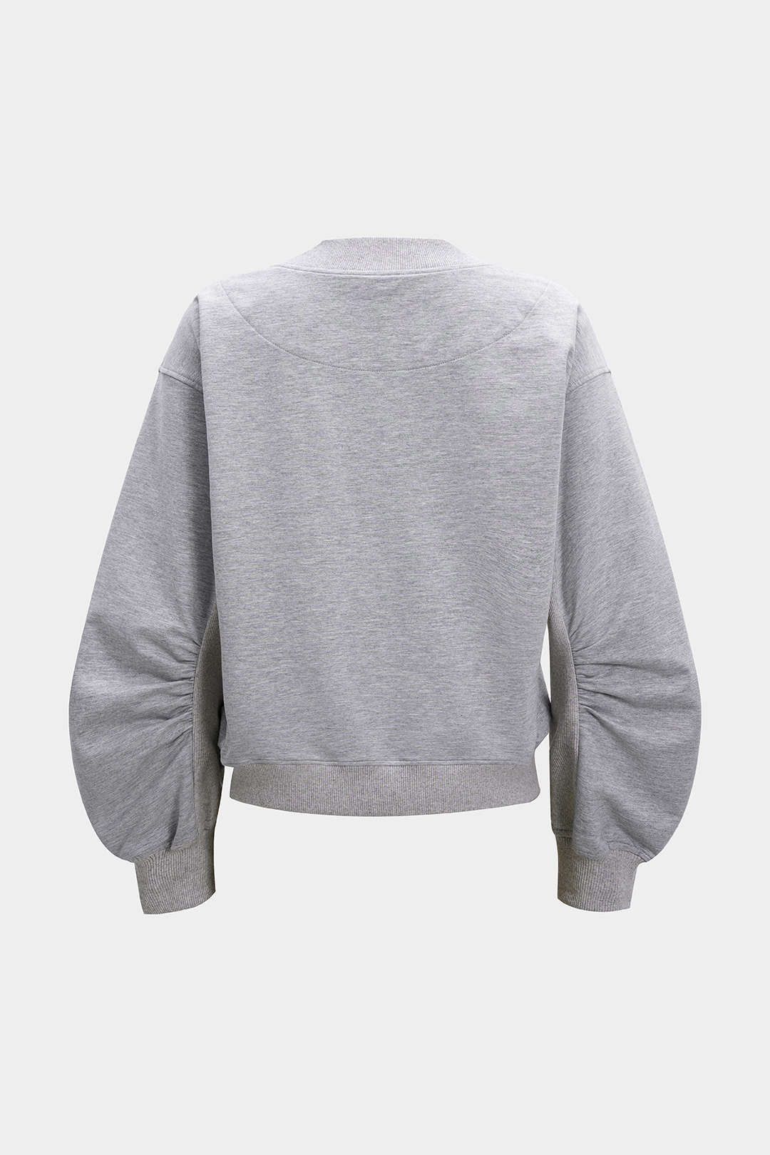 Letter Print Patchwork V-Neck Long Sleeve Sweatshirt - Weenar