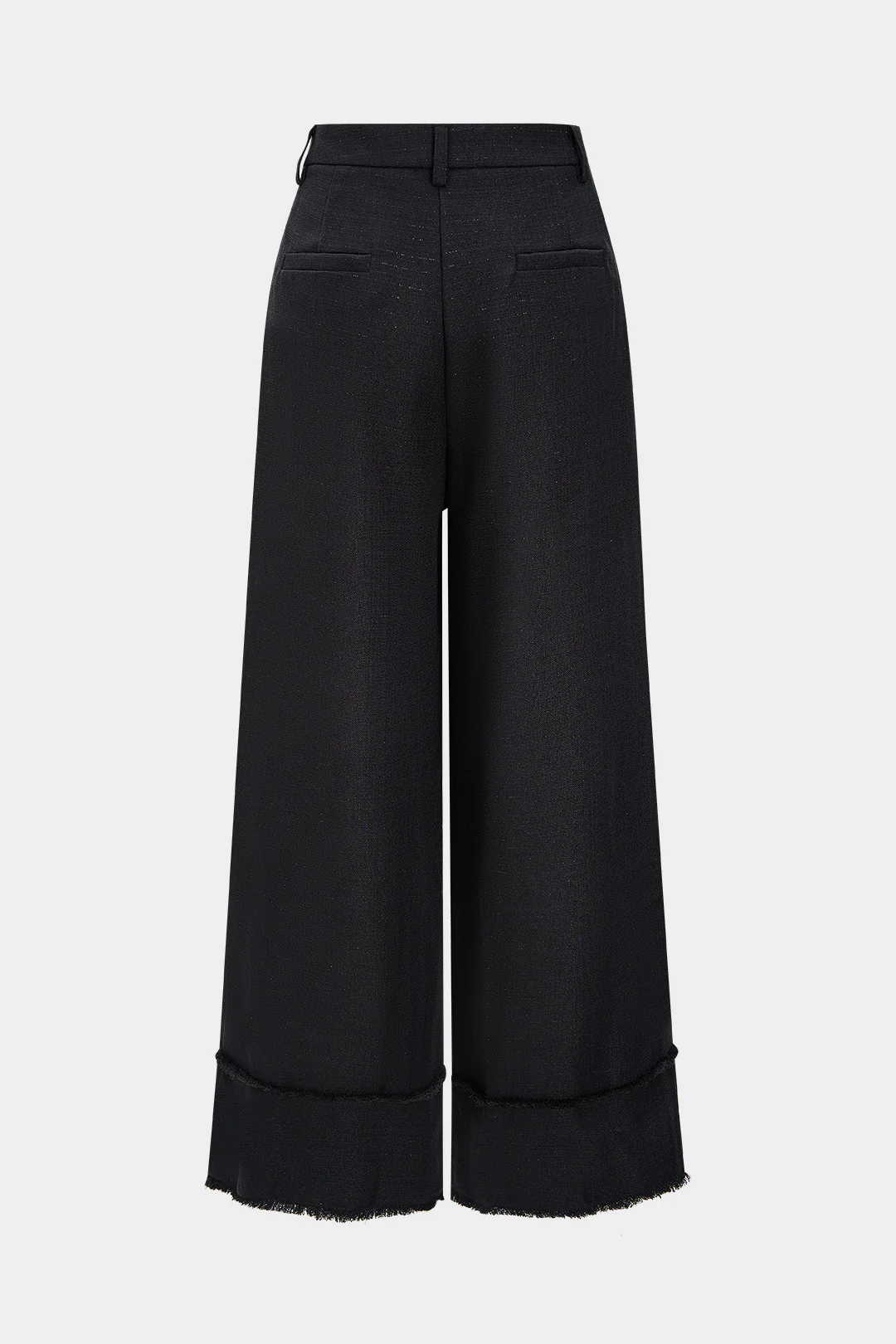 Ribbed Ruched High Waist Trousers - Weenar
