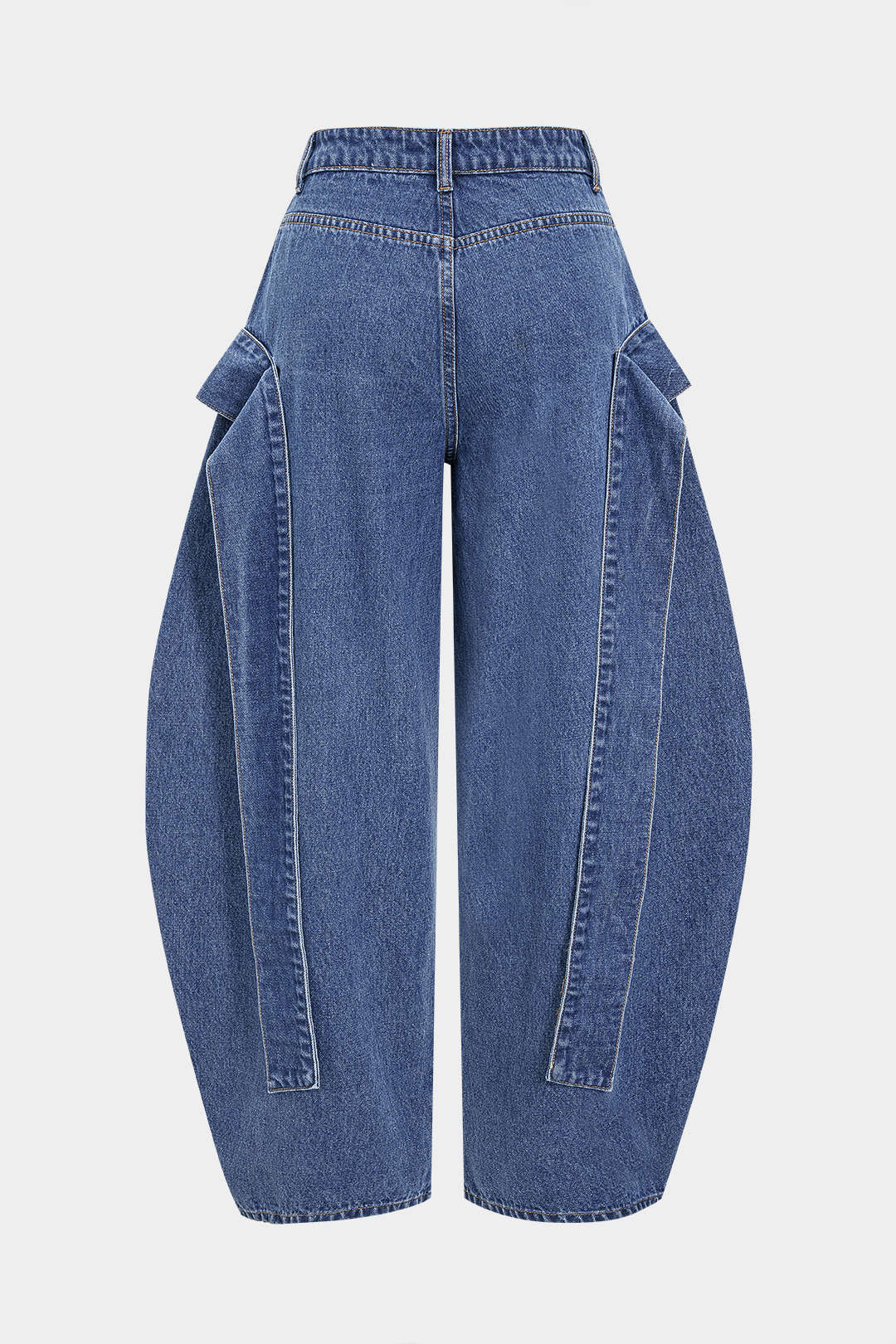 Denim Wide Leg Low Waist Barrel Jeans - Weenar