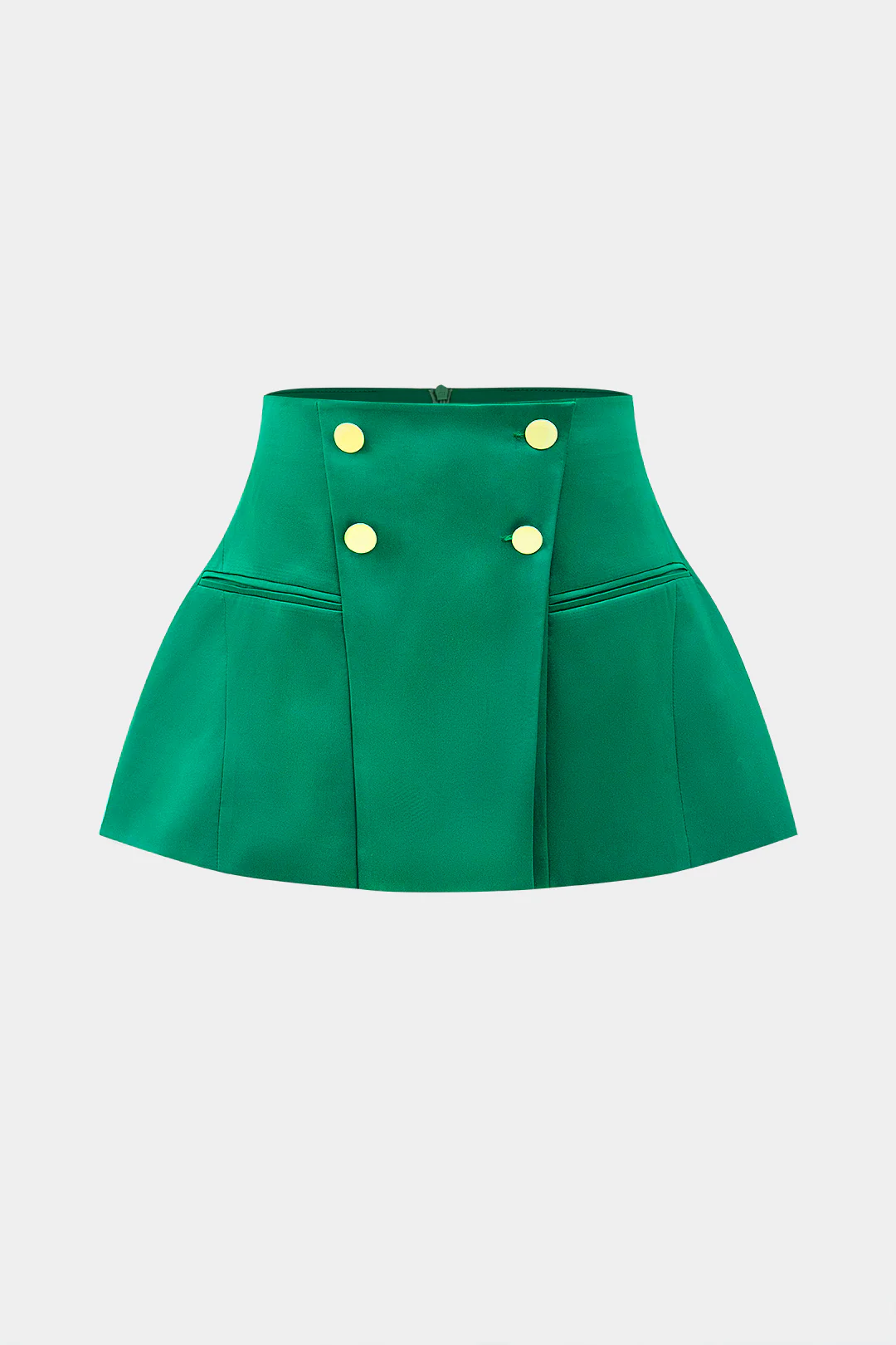 Satin Metallic Button Shorts - Weenar