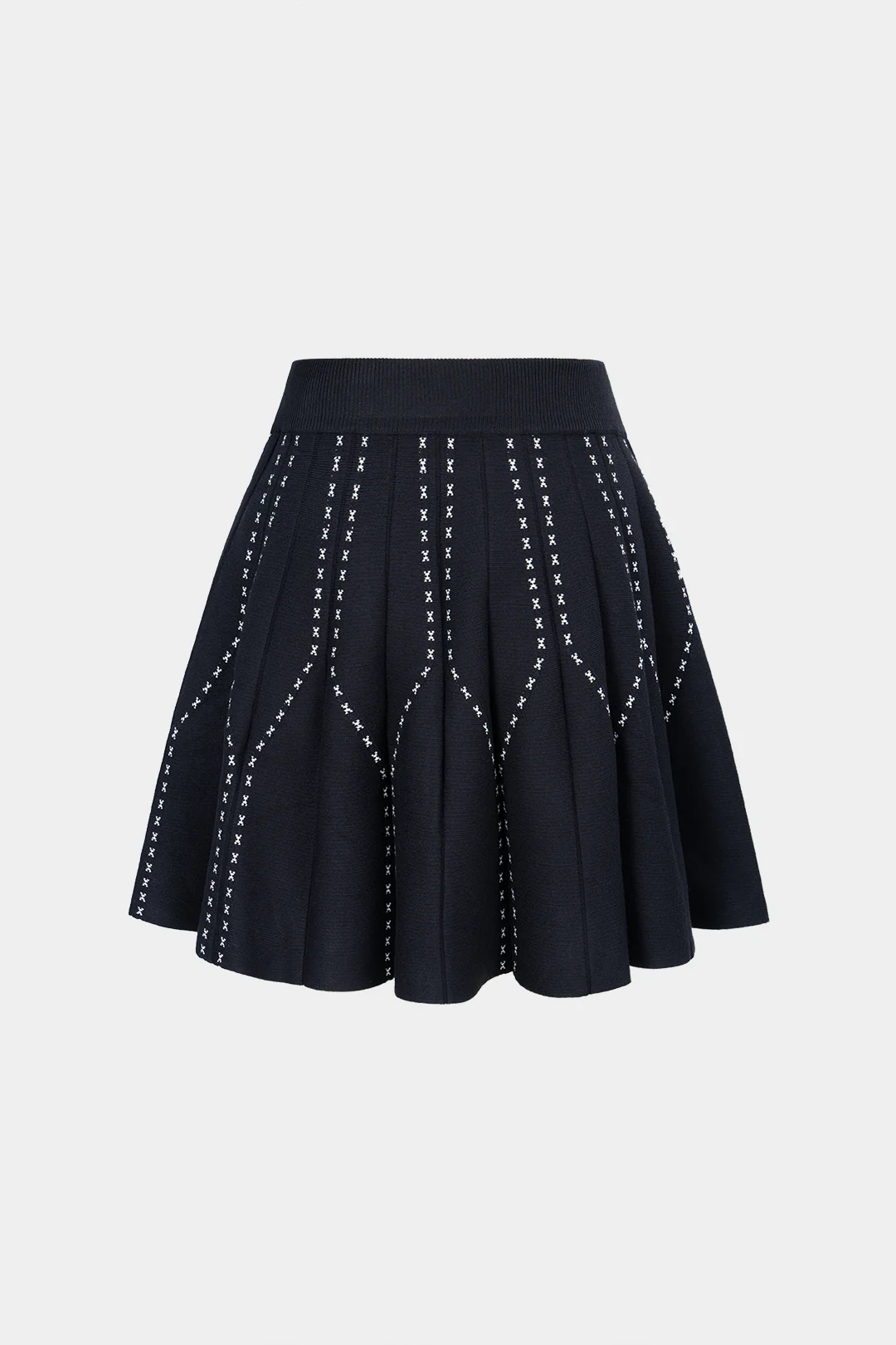Knit Ribbed Mini Skirt - Weenar