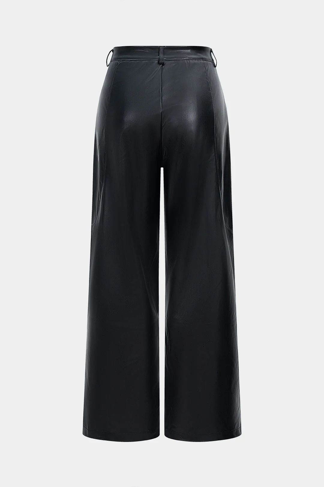 Faux Leather Straight Leg Pocket Trousers - Weenar