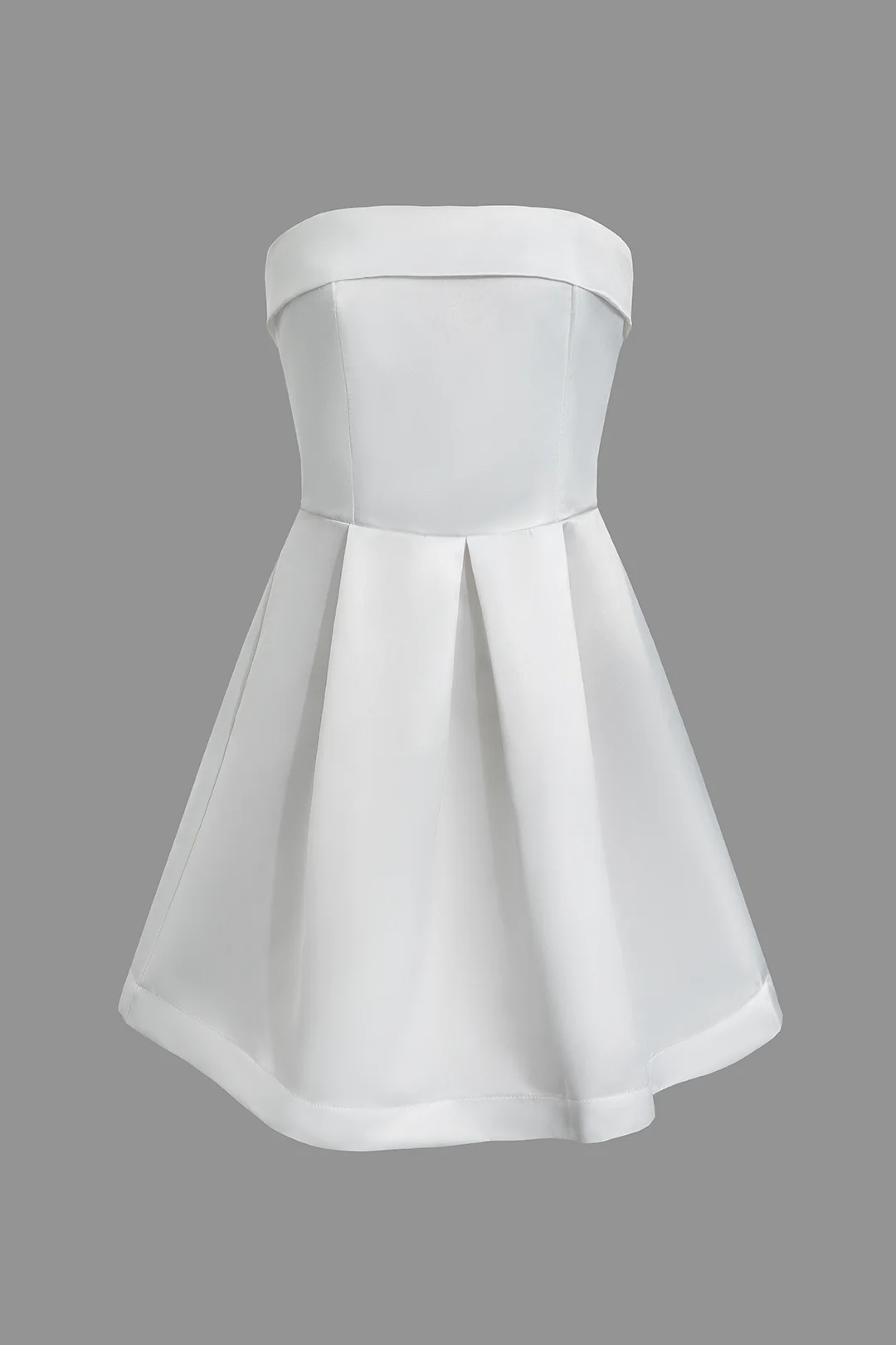 Ruched Sleeveless Strapless Mini Dress - Weenar