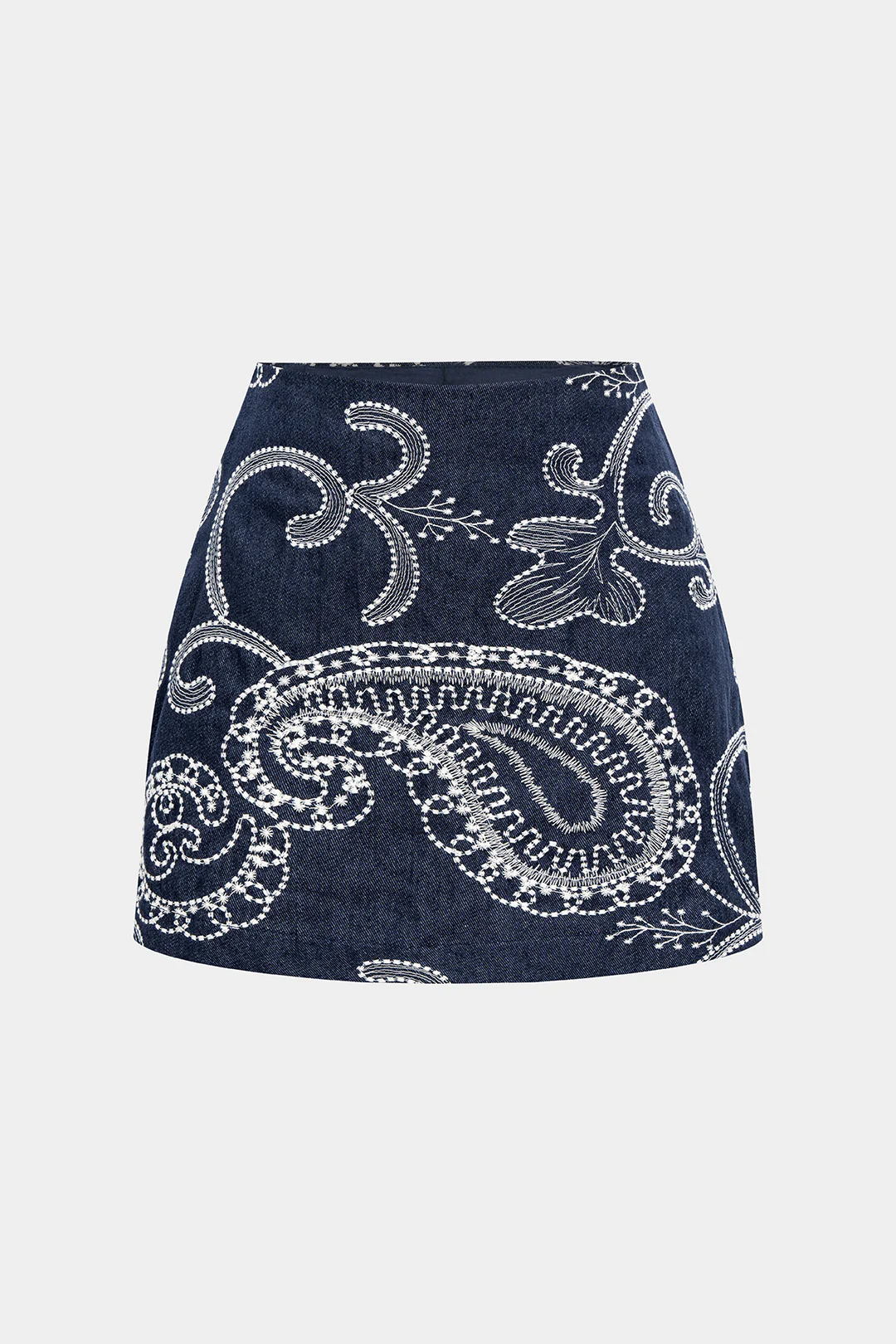 Embroidery Print Ruched Skort - Weenar