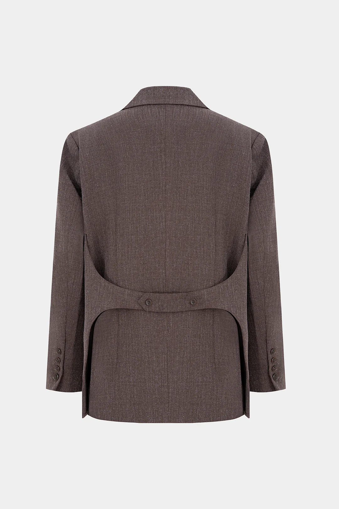 Notched Lapel Button Blazer - Weenar