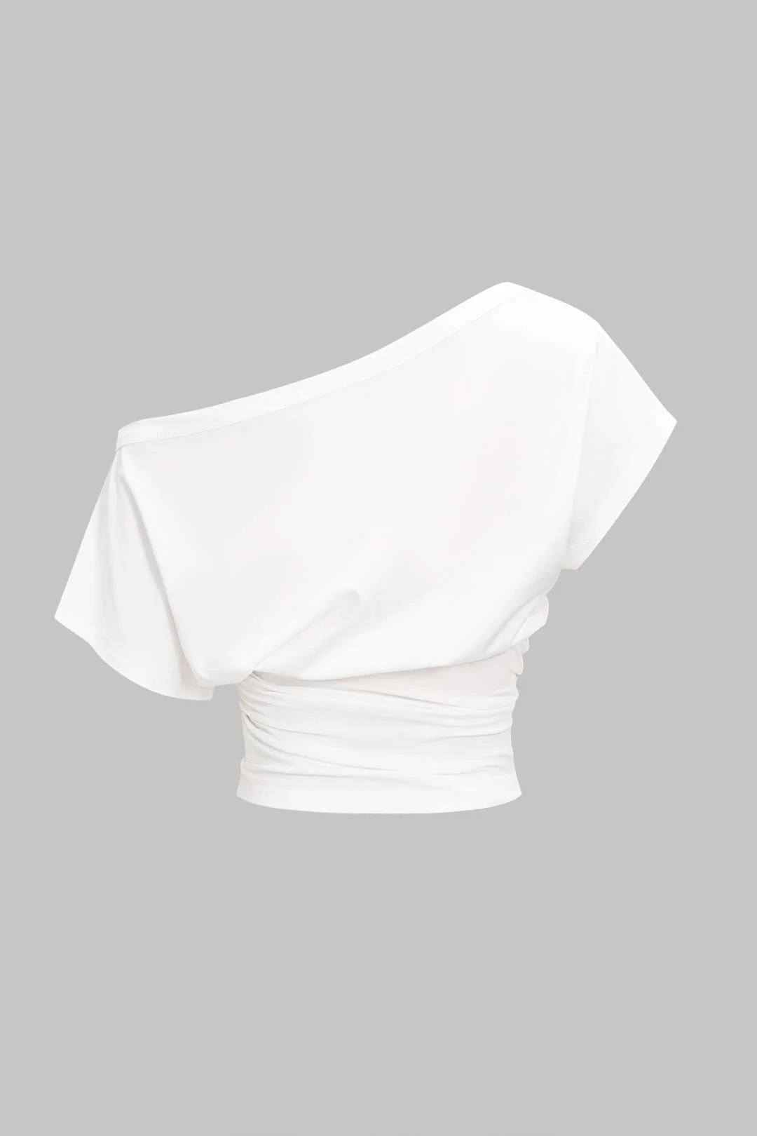 One Shoulder Short Sleeve T-Shirt - Weenar