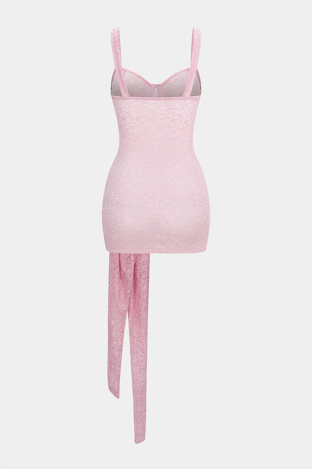 Lace Patchwork Strappy Corset Sleeveless Mini Dress - Weenar