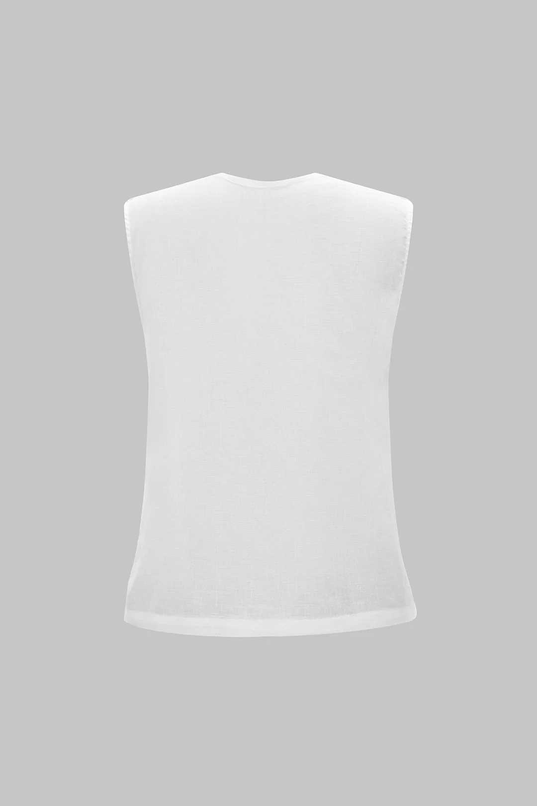 Frayed Ruffle Ruched Tie-Up Asymmetrical Vest - Weenar