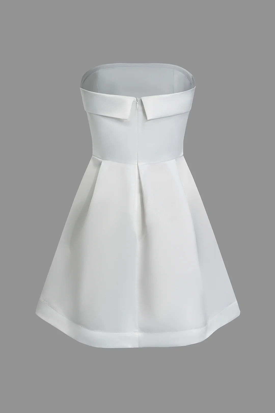 Ruched Sleeveless Strapless Mini Dress - Weenar