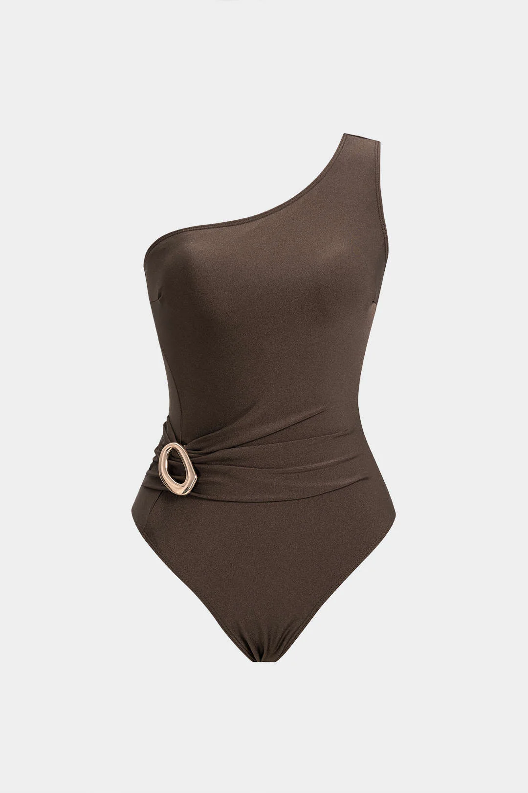 One Shoulder Metallic Sleeveless Bodysuit - Weenar
