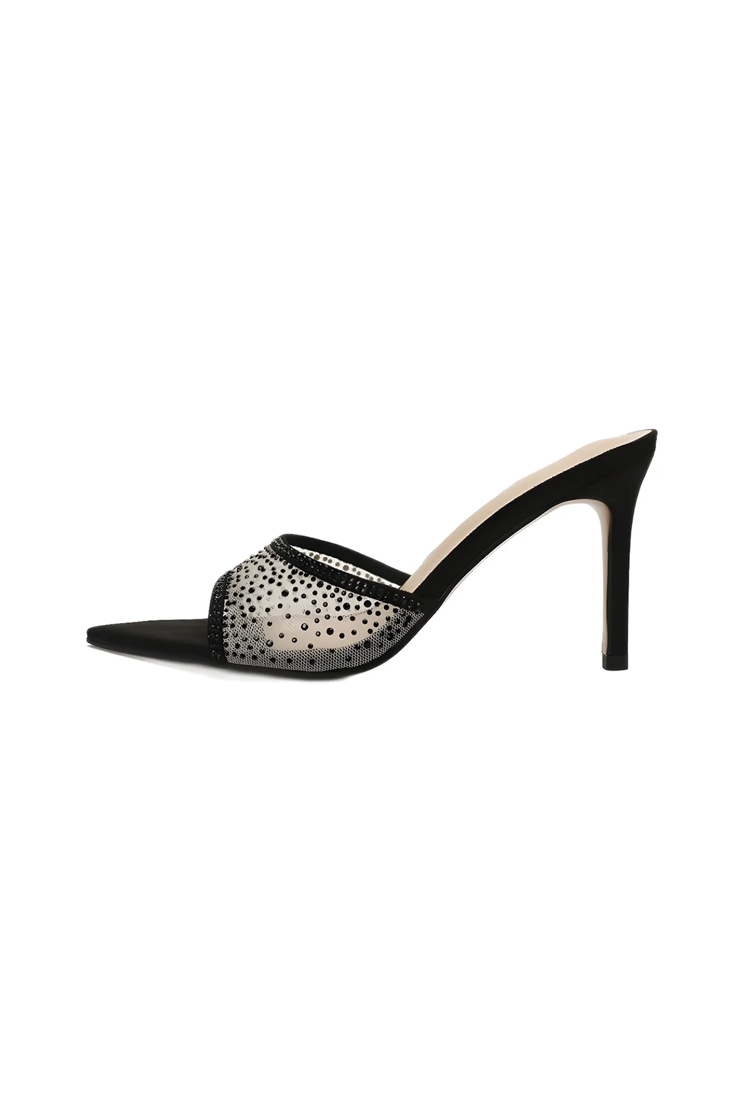 Rhinestone Decor Pointed Heels - Weenar