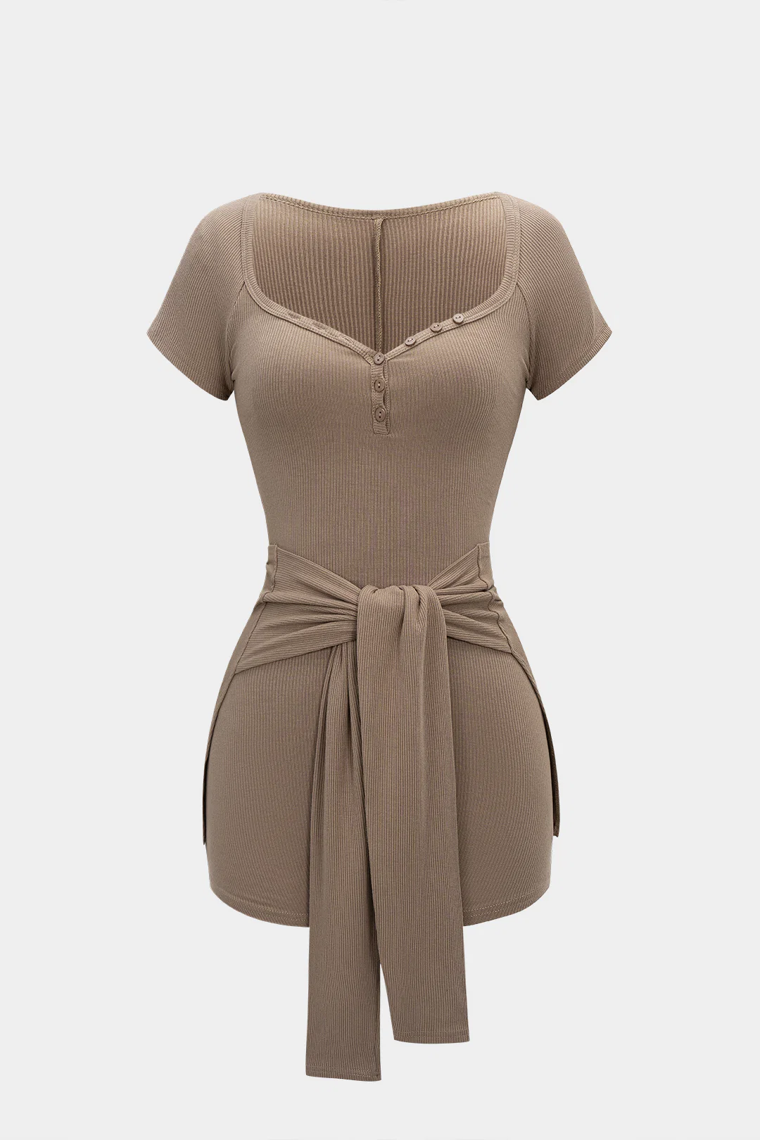 Strappy V-Neck Long Sleeve Romper - Weenar