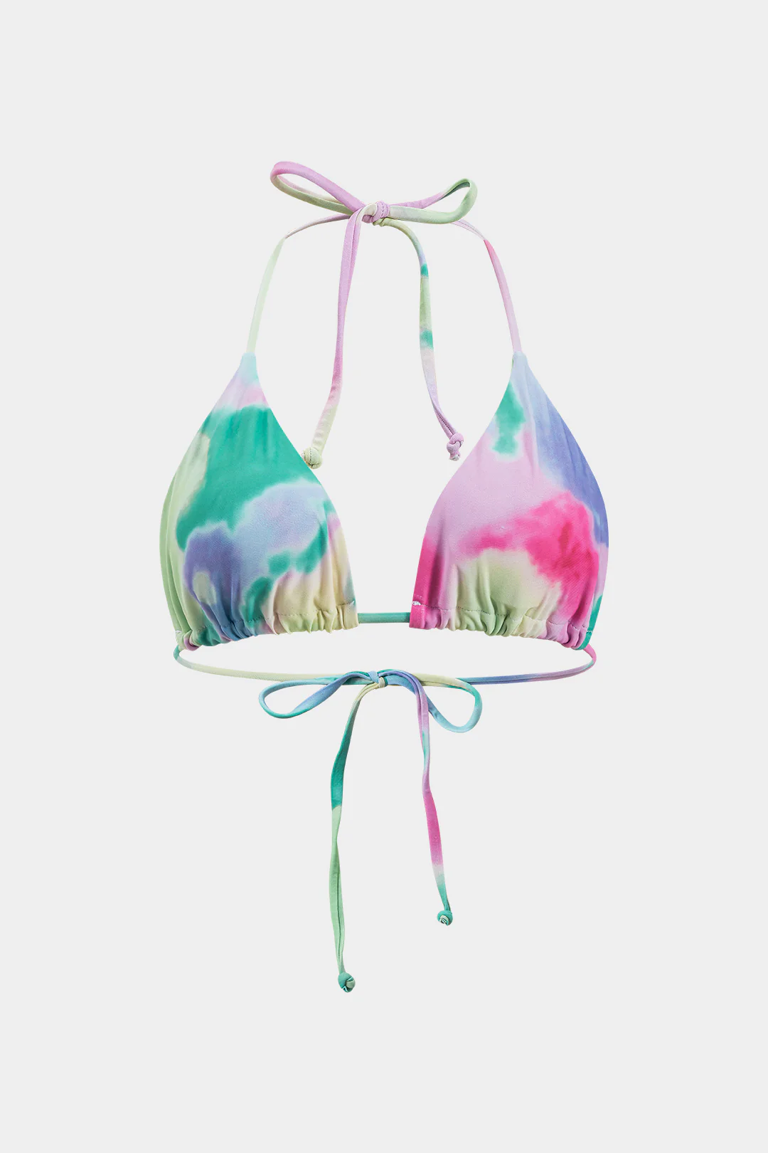 Abstract Print Ruched Tie Up Bikini And Tie Knot Cover Up Set - Weenar