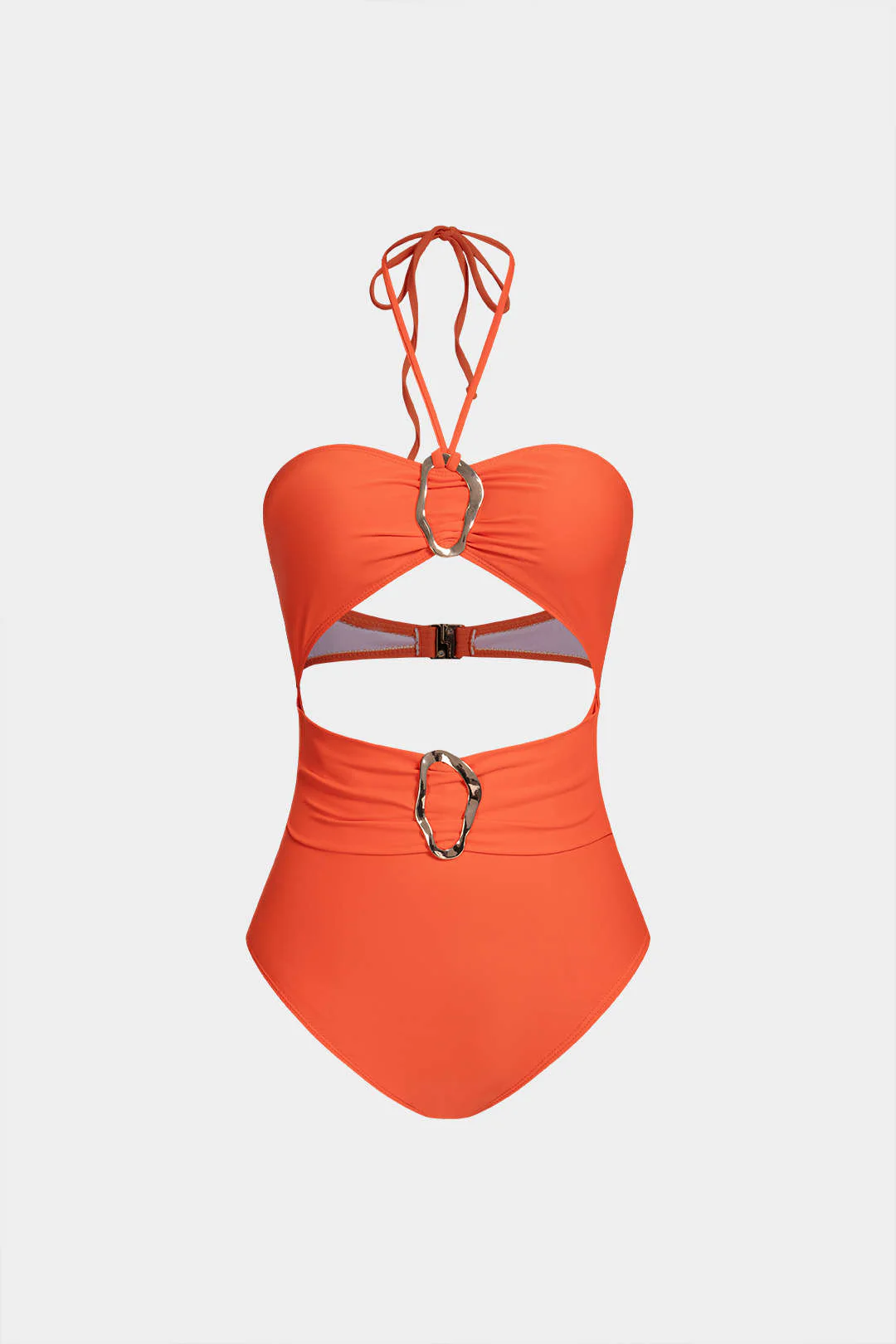 Halter Tie-Up Cut Out  Bikini Swimsuit - Weenar