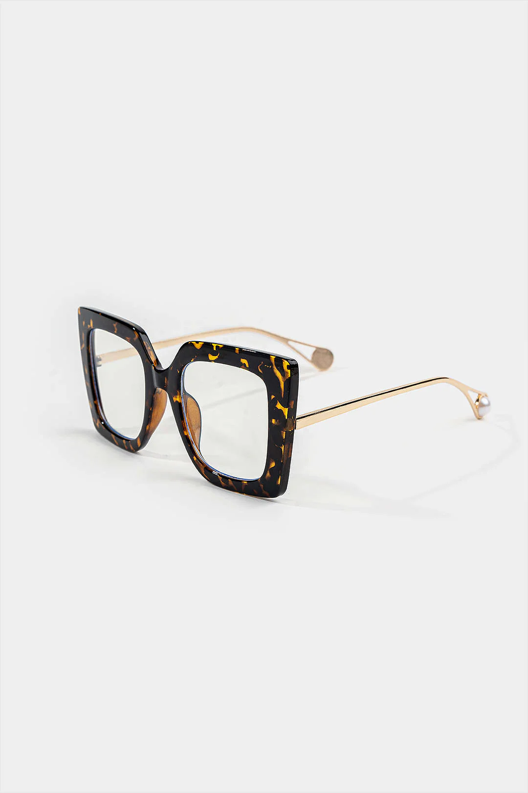 Metal Leopard Square Frame Sunglasses - Weenar