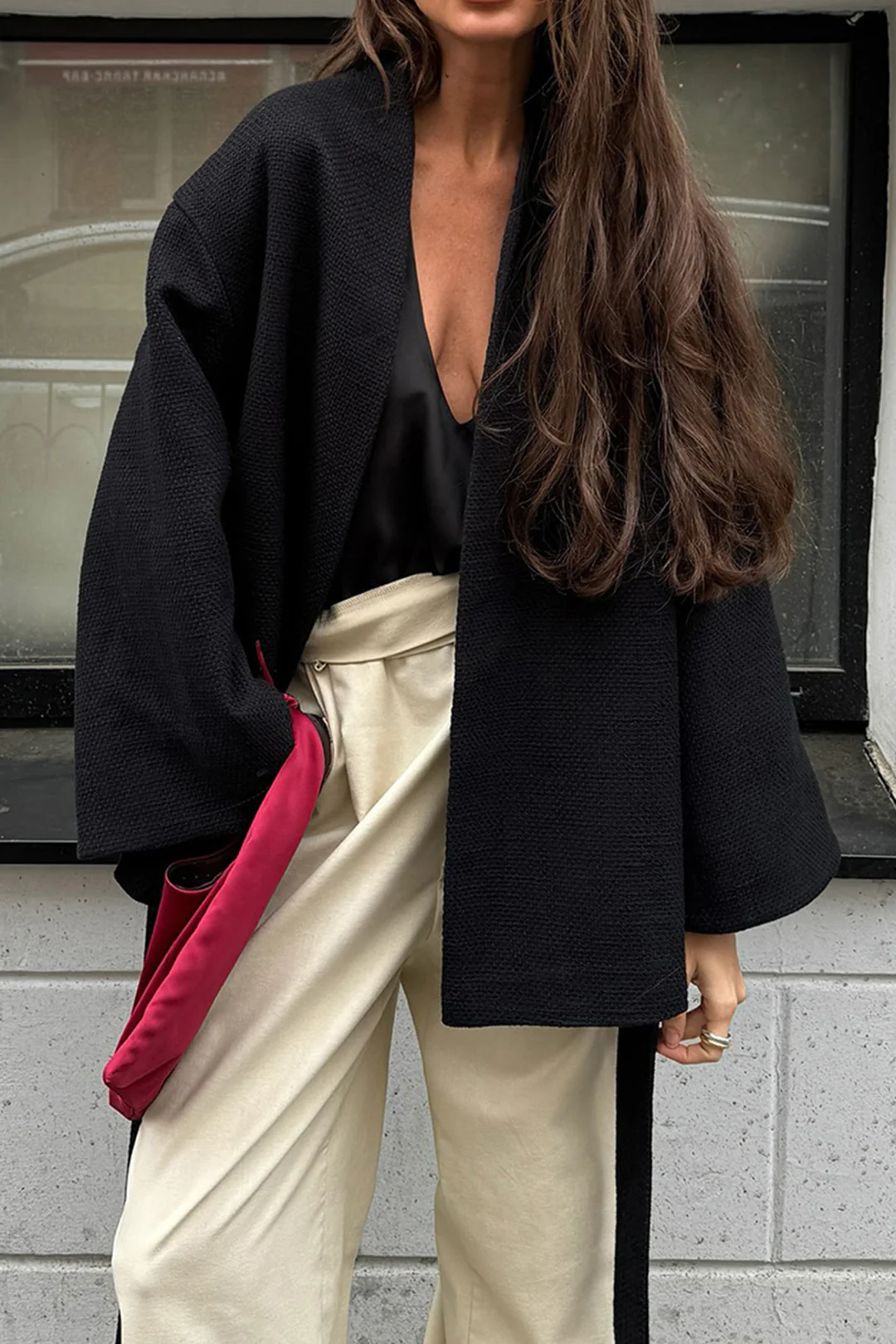 Tie-Up V-Neck Coat - Weenar