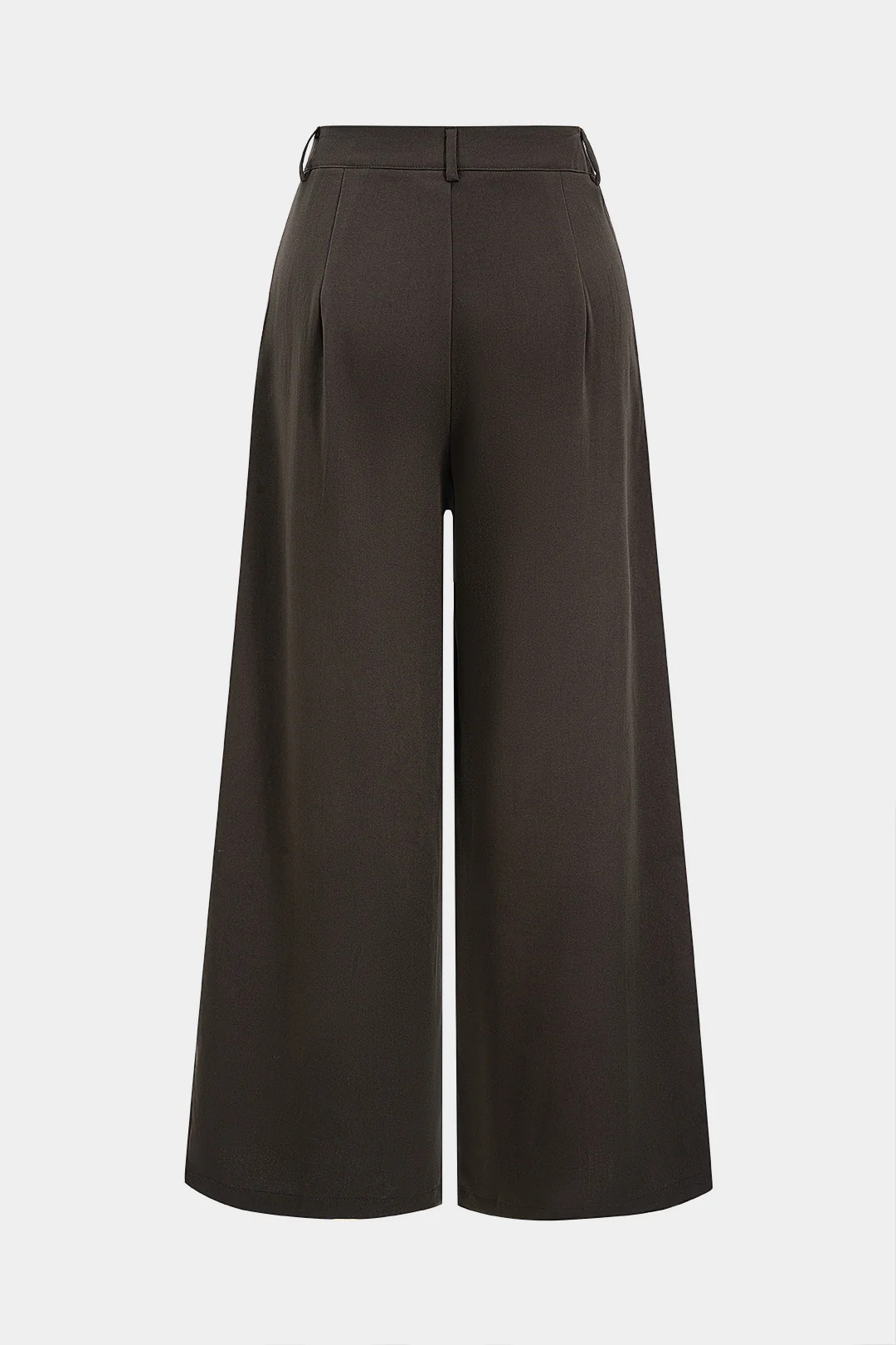 Ruched High Waist Wide Leg Trousers - Weenar