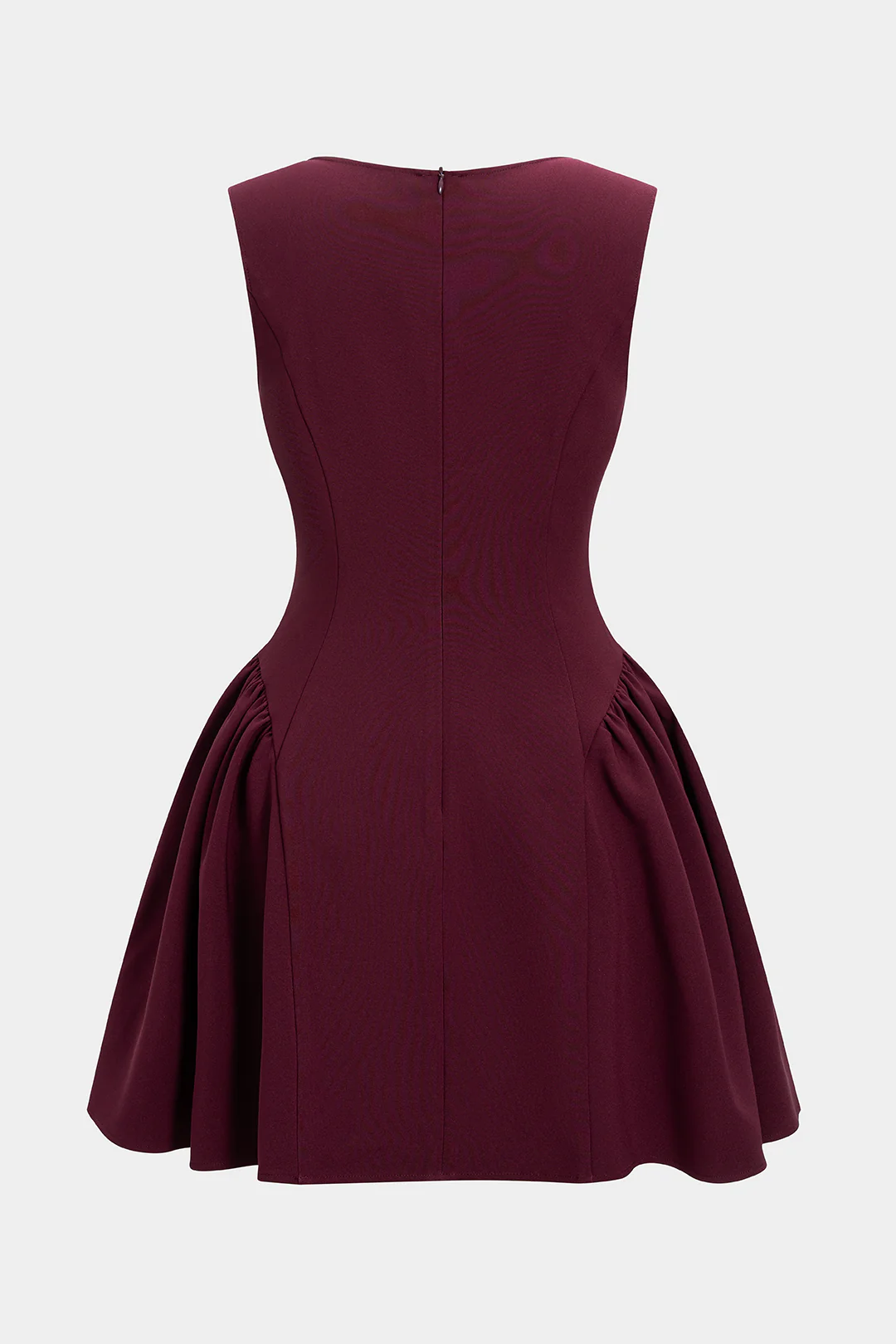 Metallic Ring Ruched Tie-Up Tank Sleeveless Mini Dress - Weenar
