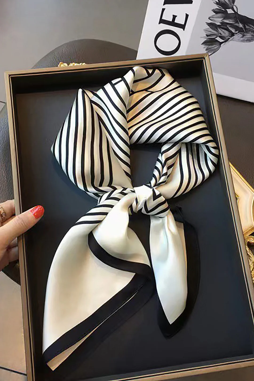 Striped Silk Scarf - Weenar