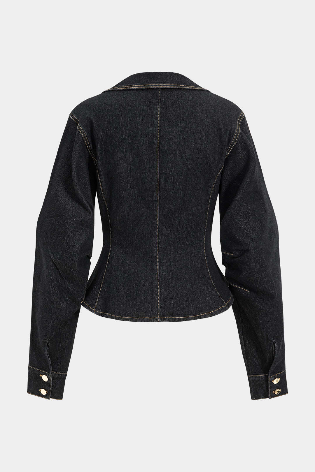 Denim Metallic Button Outerwear - Weenar