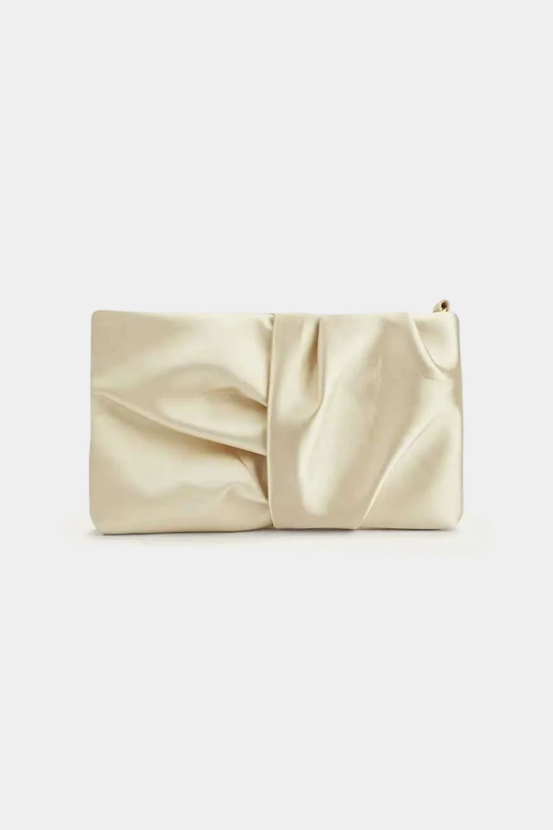 Metallic Chain Ruched Tote Bag - Weenar