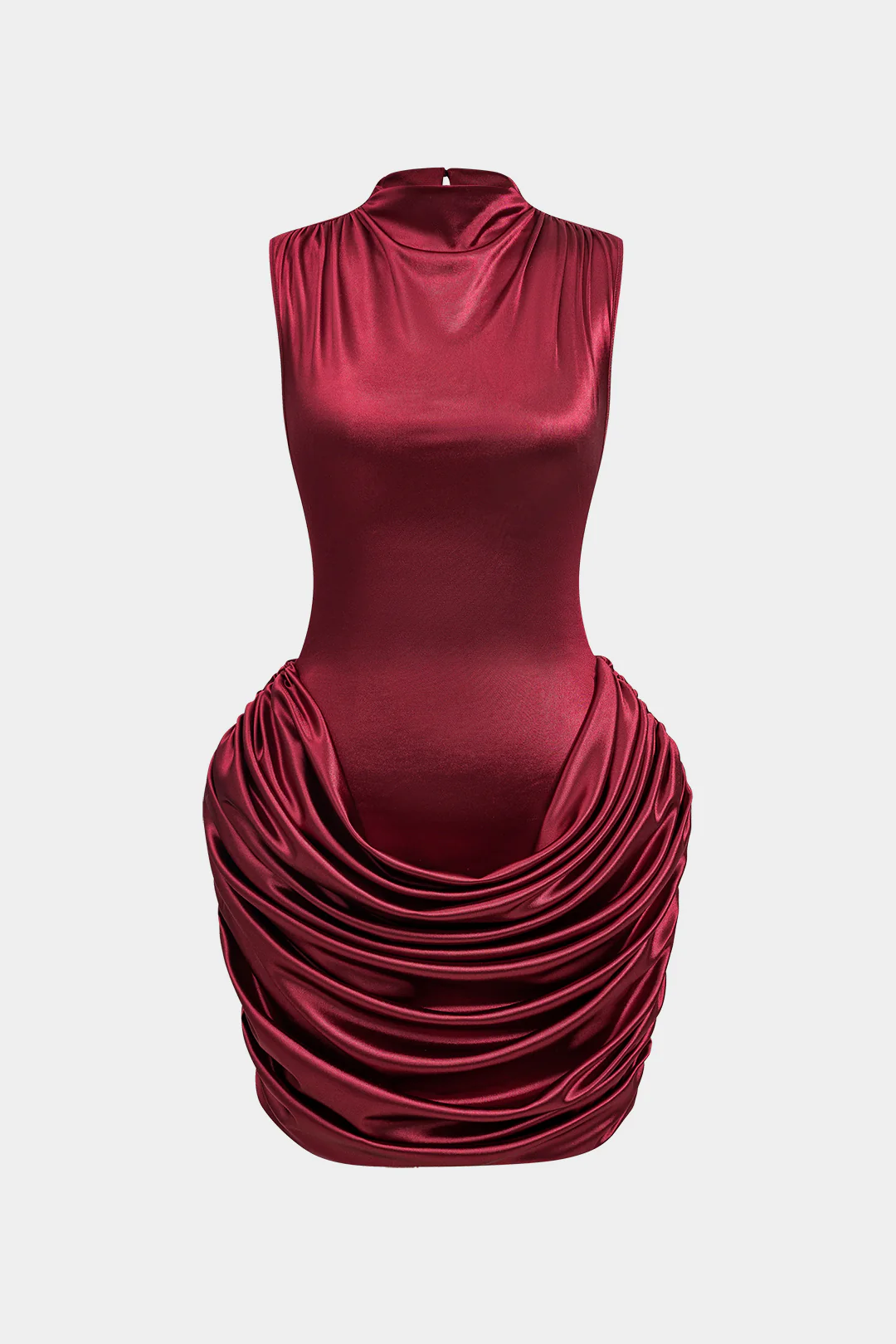 Ruched Sleeveless Mini Dress - Weenar