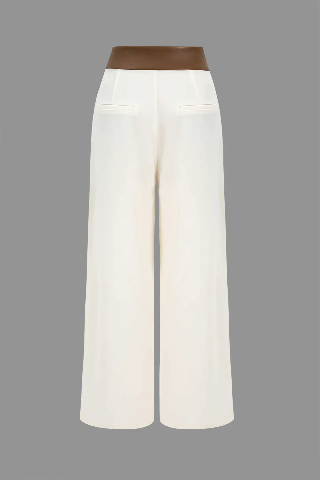 Faux Leather Patchwork Trousers - Weenar