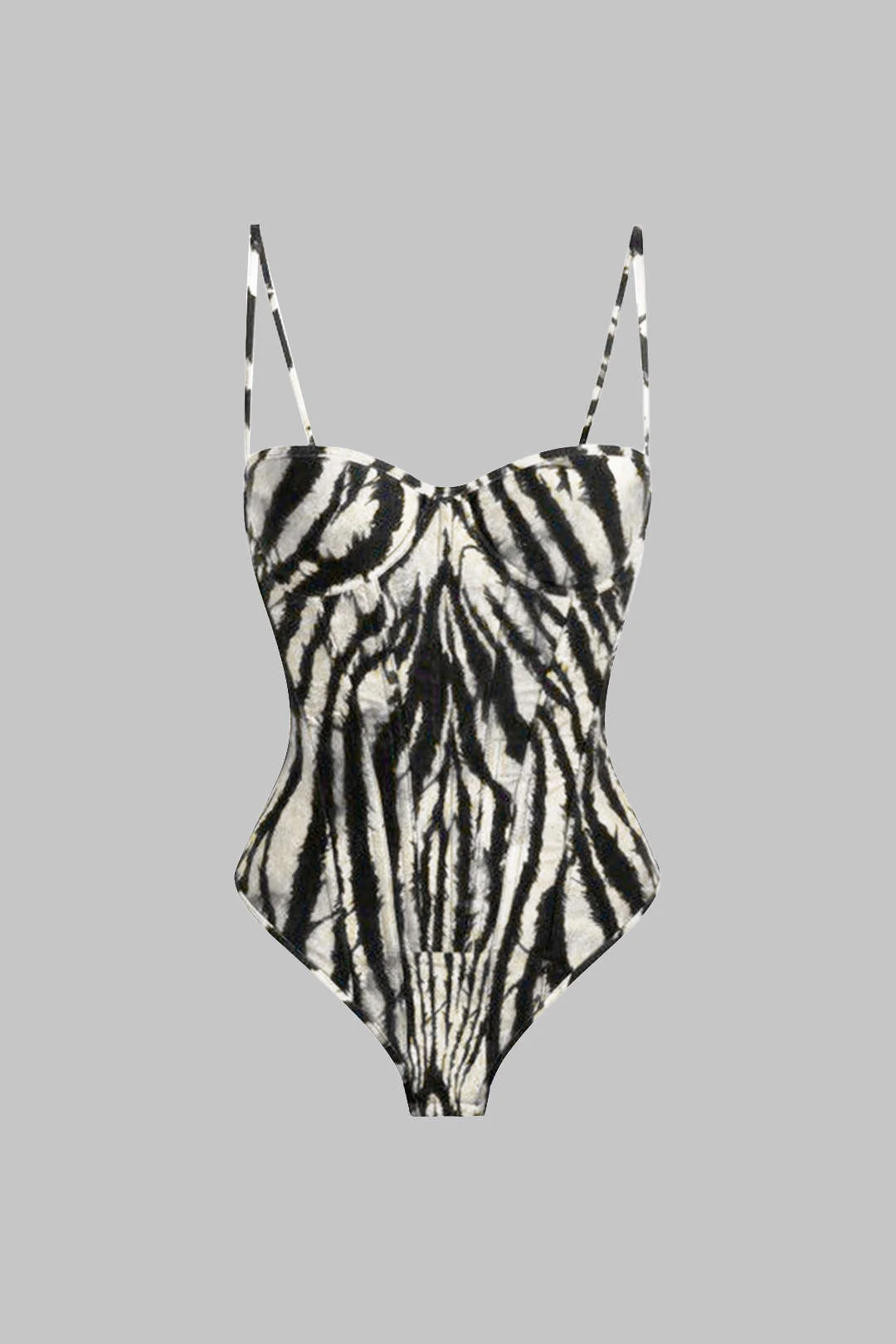 Leopard Print Slip Sleeveless Bodysuit - Weenar